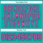 Benutzerdefinierte Aqua Weiß Nadelstreifen Pink-Navy Authentic Baseball Jersey Benutzerdefinierte Aqua Weiß Nadelstreifen Pink-Navy Authentic Baseball Jersey