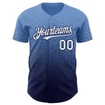 Baseball Custom Blue Fade Authentic Weiß-Navy Powder Fashion Jersey Baseball Custom Blue Fade Authentic Weiß-Navy Powder Fashion Jersey
