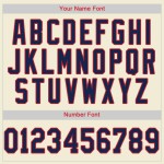 Benutzerdefinierte Creme Navy Nadelstreifen Navy-Rot Baseball Jersey Benutzerdefinierte Creme Navy Nadelstreifen Navy-Rot Baseball Jersey