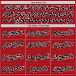 Benutzerdefiniertes authentisches rot-schwarz-weißes Baseball-Trikot Benutzerdefiniertes authentisches rot-schwarz-weißes Baseball-Trikot
