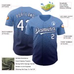 Baseball Custom Blue Fade Authentic Weiß-Navy Powder Fashion Jersey Baseball Custom Blue Fade Authentic Weiß-Navy Powder Fashion Jersey