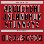 Benutzerdefiniertes authentisches rot-schwarz-weißes Baseball-Trikot Benutzerdefiniertes authentisches rot-schwarz-weißes Baseball-Trikot