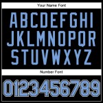 Benutzerdefiniertes schwarzes hellblau-weißes authentisches Baseball-Trikot Benutzerdefiniertes schwarzes hellblau-weißes authentisches Baseball-Trikot