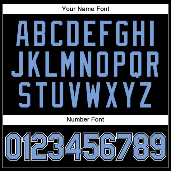 Benutzerdefiniertes schwarzes hellblau-weißes authentisches Baseball-Trikot Benutzerdefiniertes schwarzes hellblau-weißes authentisches Baseball-Trikot