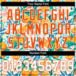 Benutzerdefinierte Weiß Orange 3D Muster Design Obst Authentische Baseball Jersey Benutzerdefinierte Weiß Orange 3D Muster Design Obst Authentische Baseball Jersey