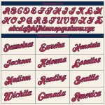 Benutzerdefiniertes authentisches Baseball-Trikot in Creme-Rot-Marineblau Benutzerdefiniertes authentisches Baseball-Trikot in Creme-Rot-Marineblau