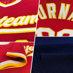 Weiß-Rotes Jersey Navy Throwback Authentic Baseball Custom Weiß-Rotes Jersey Navy Throwback Authentic Baseball Custom