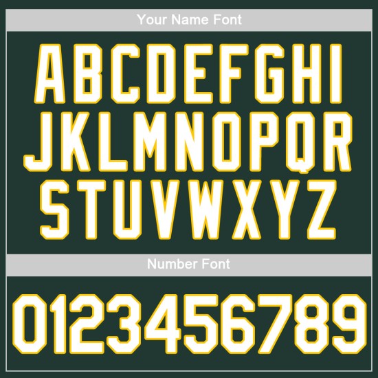 Benutzerdefiniertes authentisches grün-weiß-goldenes Baseballtrikot Benutzerdefiniertes authentisches grün-weiß-goldenes Baseballtrikot