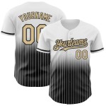Fashion Custom Baseball Vegas Authentic Weiß Jersey Fade Gold-Schwarz Nadelstreifen Fashion Custom Baseball Vegas Authentic Weiß Jersey Fade Gold-Schwarz Nadelstreifen