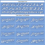 Benutzerdefiniertes hellblau-weißes Nadelstreifen-Baseballtrikot in Royal-Weiß Benutzerdefiniertes hellblau-weißes Nadelstreifen-Baseballtrikot in Royal-Weiß