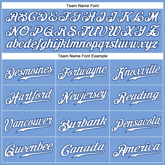 Benutzerdefiniertes hellblau-weißes Nadelstreifen-Baseballtrikot in Royal-Weiß Benutzerdefiniertes hellblau-weißes Nadelstreifen-Baseballtrikot in Royal-Weiß
