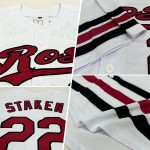 Crimson-Schwarz Baseball Jersey Weiß Authentic Line Custom Crimson-Schwarz Baseball Jersey Weiß Authentic Line Custom