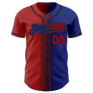 Authentic Fashion Custom Rot-Schwarz Gradient Royal Baseball Jersey Authentic Fashion Custom Rot-Schwarz Gradient Royal Baseball Jersey