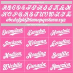 Benutzerdefiniertes authentisches rosa-weißes Baseball-Trikot Benutzerdefiniertes authentisches rosa-weißes Baseball-Trikot