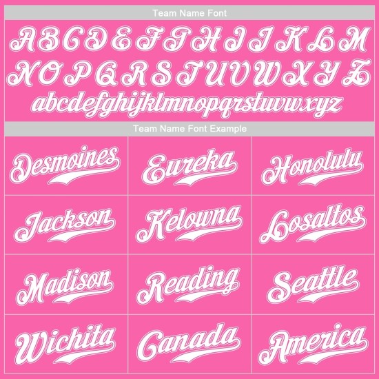 Benutzerdefiniertes authentisches rosa-weißes Baseball-Trikot Benutzerdefiniertes authentisches rosa-weißes Baseball-Trikot