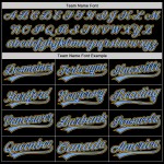 Leichtes authentisches schwarzes Throwback Custom Baseball Jersey Blau-Gold Leichtes authentisches schwarzes Throwback Custom Baseball Jersey Blau-Gold