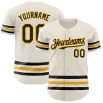 Custom Line Creme Jersey Authentic Schwarz-Gold Baseball Custom Line Creme Jersey Authentic Schwarz-Gold Baseball