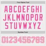 Benutzerdefiniertes authentisches Baseball-Trikot in Weiß und Mittelpink Benutzerdefiniertes authentisches Baseball-Trikot in Weiß und Mittelpink