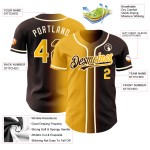 Gradient Fashion Custom Authentic Braun Gold-Creme Jersey Baseball Gradient Fashion Custom Authentic Braun Gold-Creme Jersey Baseball