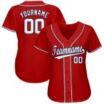 Benutzerdefiniertes rot-weiß-marineblaues Baseballtrikot Benutzerdefiniertes rot-weiß-marineblaues Baseballtrikot