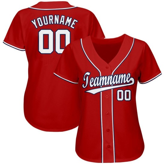 Benutzerdefiniertes rot-weiß-marineblaues Baseballtrikot Benutzerdefiniertes rot-weiß-marineblaues Baseballtrikot