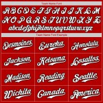 Benutzerdefiniertes rot-weiß-schwarzes authentisches Baseball-Trikot Benutzerdefiniertes rot-weiß-schwarzes authentisches Baseball-Trikot