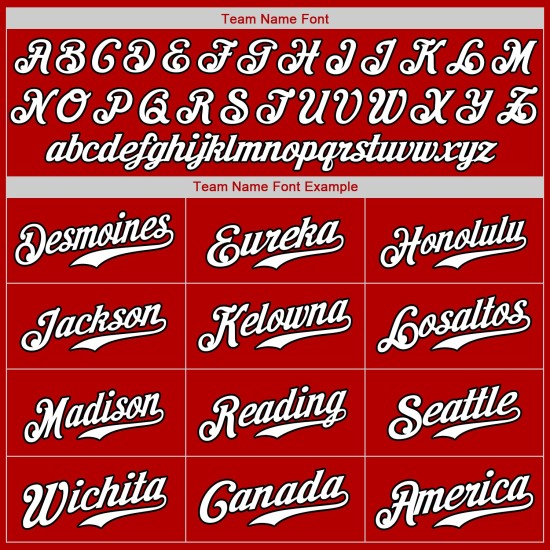 Benutzerdefiniertes rot-weiß-schwarzes authentisches Baseball-Trikot Benutzerdefiniertes rot-weiß-schwarzes authentisches Baseball-Trikot