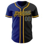 Jersey Custom Schwarz Mode Royal-Gold Gradienten Baseball Authentic Jersey Custom Schwarz Mode Royal-Gold Gradienten Baseball Authentic