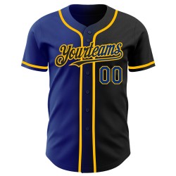 Jersey Custom Schwarz Mode Royal-Gold Gradienten Baseball Authentic Jersey Custom Schwarz Mode Royal-Gold Gradienten Baseball Authentic