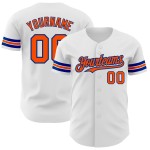 Custom Baseball Weiß Jersey Orange-Royal Authentic Custom Baseball Weiß Jersey Orange-Royal Authentic