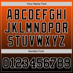 Benutzerdefinierte Orange Schwarz-Weiß Authentic Fade Fashion Baseball Jersey Benutzerdefinierte Orange Schwarz-Weiß Authentic Fade Fashion Baseball Jersey