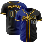 Jersey Custom Schwarz Mode Royal-Gold Gradienten Baseball Authentic Jersey Custom Schwarz Mode Royal-Gold Gradienten Baseball Authentic