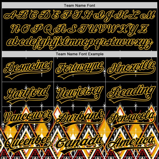 Gelb Schwarz Design Authentische Baseball Muster Stil Ethnische Jersey Afrikanische Gelb Schwarz Design Authentische Baseball Muster Stil Ethnische Jersey Afrikanische