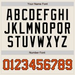 Benutzerdefinierte Creme Schwarz Nadelstreifen Orange-Schwarz Authentic Baseball Jersey Benutzerdefinierte Creme Schwarz Nadelstreifen Orange-Schwarz Authentic Baseball Jersey