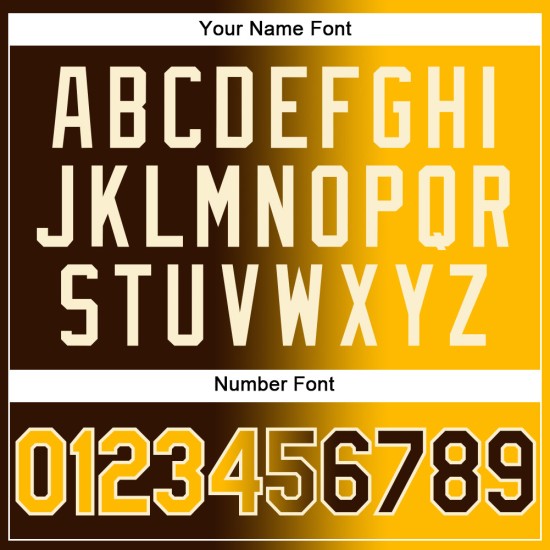 Gradient Fashion Custom Authentic Braun Gold-Creme Jersey Baseball Gradient Fashion Custom Authentic Braun Gold-Creme Jersey Baseball