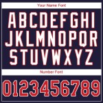 Benutzerdefiniertes Marineblau-Rot-Weiß-Baseballtrikot Benutzerdefiniertes Marineblau-Rot-Weiß-Baseballtrikot