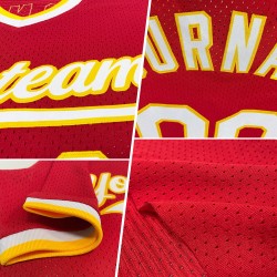 Weiß Throwback Custom Authentic Jersey Baseball Rot Weiß Throwback Custom Authentic Jersey Baseball Rot