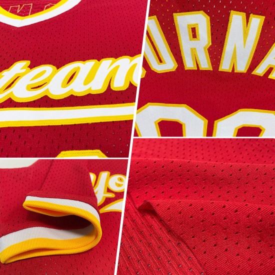 Weiß Throwback Custom Authentic Jersey Baseball Rot Weiß Throwback Custom Authentic Jersey Baseball Rot