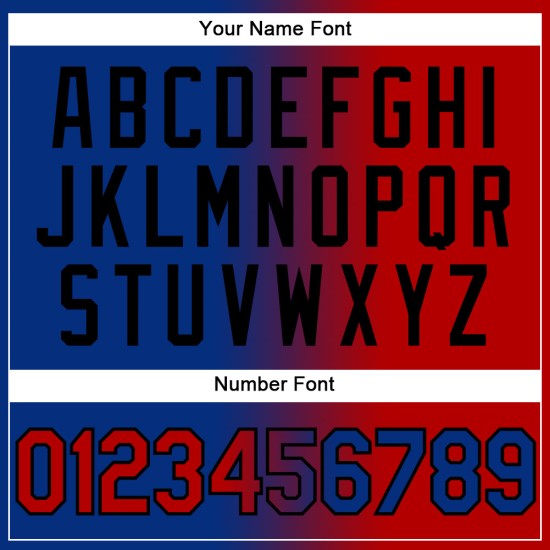 Authentic Fashion Custom Rot-Schwarz Gradient Royal Baseball Jersey Authentic Fashion Custom Rot-Schwarz Gradient Royal Baseball Jersey