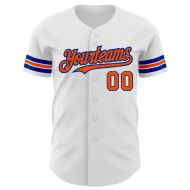 Custom Baseball Weiß Jersey Orange-Royal Authentic Custom Baseball Weiß Jersey Orange-Royal Authentic