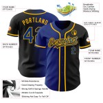 Jersey Custom Schwarz Mode Royal-Gold Gradienten Baseball Authentic Jersey Custom Schwarz Mode Royal-Gold Gradienten Baseball Authentic