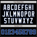 Benutzerdefiniertes authentisches Baseball-Trikot in Schwarz-Royal-Weiß Benutzerdefiniertes authentisches Baseball-Trikot in Schwarz-Royal-Weiß