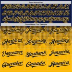 Baseball Jersey Formen Gradienten 3D Gold Navy Quadrat Authentische Muster Design Custom Baseball Jersey Formen Gradienten 3D Gold Navy Quadrat Authentische Muster Design Custom