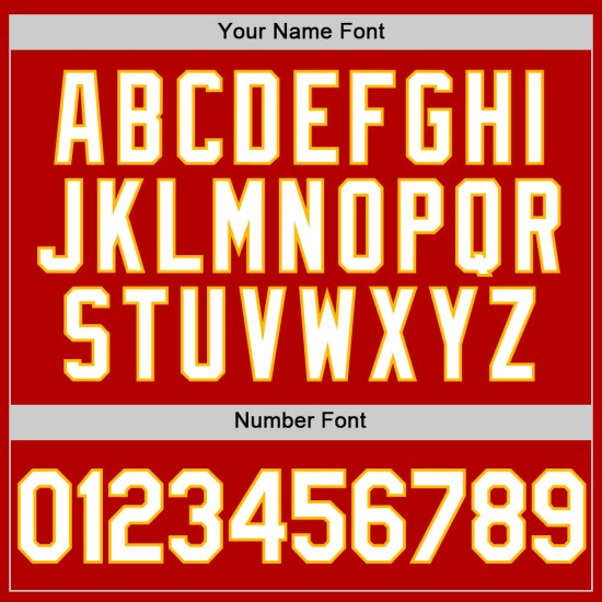 Throwback Baseball Authentic Red Jersey Custom Weiß-Gold Throwback Baseball Authentic Red Jersey Custom Weiß-Gold