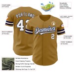 Weiß-Marineblau Authentic Baseball Custom Old Jersey Gold Weiß-Marineblau Authentic Baseball Custom Old Jersey Gold