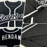 Benutzerdefiniertes authentisches schwarzes und weißes Baseball-Trikot Benutzerdefiniertes authentisches schwarzes und weißes Baseball-Trikot