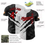 Muster Graffiti 3D Jersey Authentische Rot-Schwarz Baseball Scratch Custom Muster Graffiti 3D Jersey Authentische Rot-Schwarz Baseball Scratch Custom