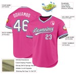 Rosa Blau Jersey Schwarz-Licht Baseball Authentische Throwback Custom Rosa Blau Jersey Schwarz-Licht Baseball Authentische Throwback Custom