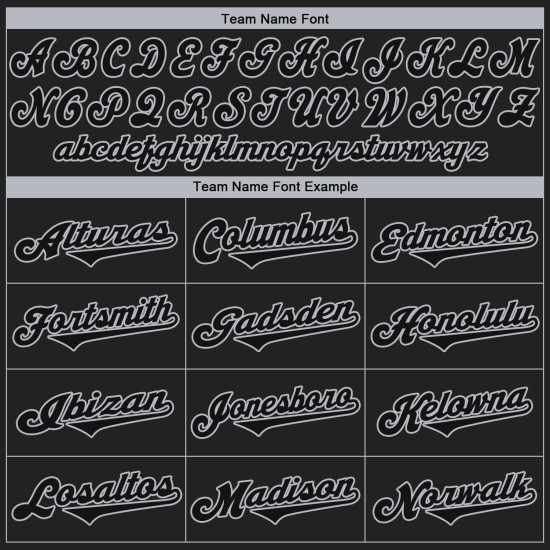 Benutzerdefiniertes schwarzes und graues authentisches Baseball-Trikot Benutzerdefiniertes schwarzes und graues authentisches Baseball-Trikot