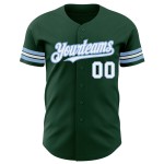 Jersey Weiß-Hell Benutzerdefinierte Grün Baseball Blau Authentisch Jersey Weiß-Hell Benutzerdefinierte Grün Baseball Blau Authentisch